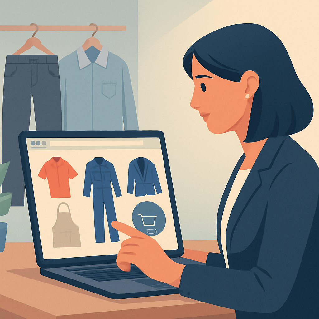 commande vêtements professionnels b2b lyon