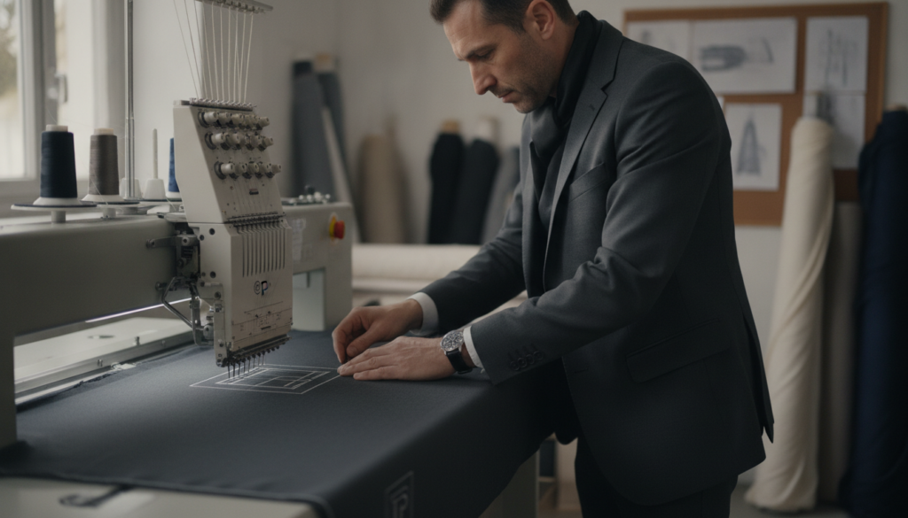 vêtements pompes funèbres personnalisés broderie