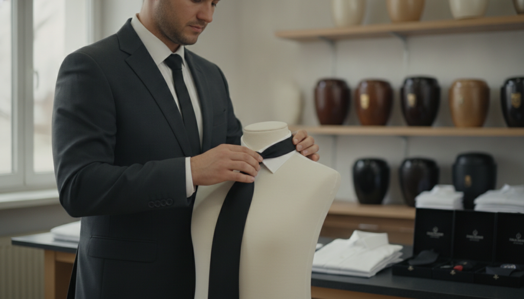 accessoires funéraires cravate chemise protocole